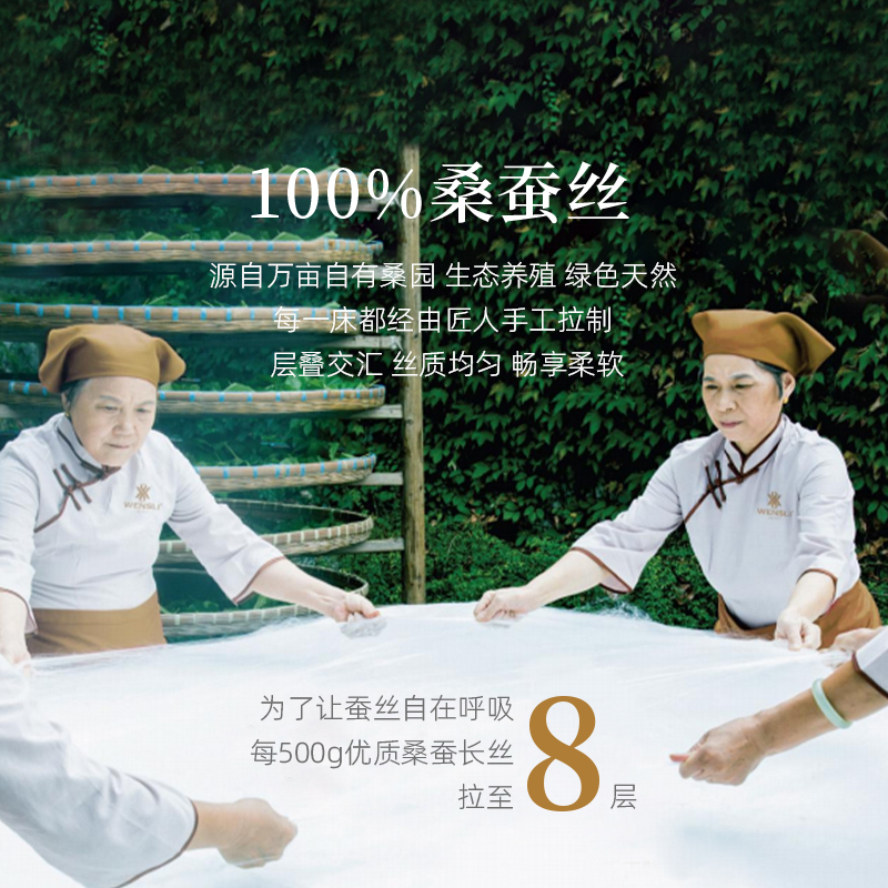 万事利 天丝面料蚕丝被可水洗纯色春秋被空调被午睡四季通用被子夏季桑蚕丝(330g 200cm×230cm)
