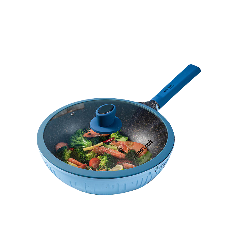 Amercook  凯莉王妃系列炒锅 麦饭石不粘锅 电磁炉燃气通用 28cm