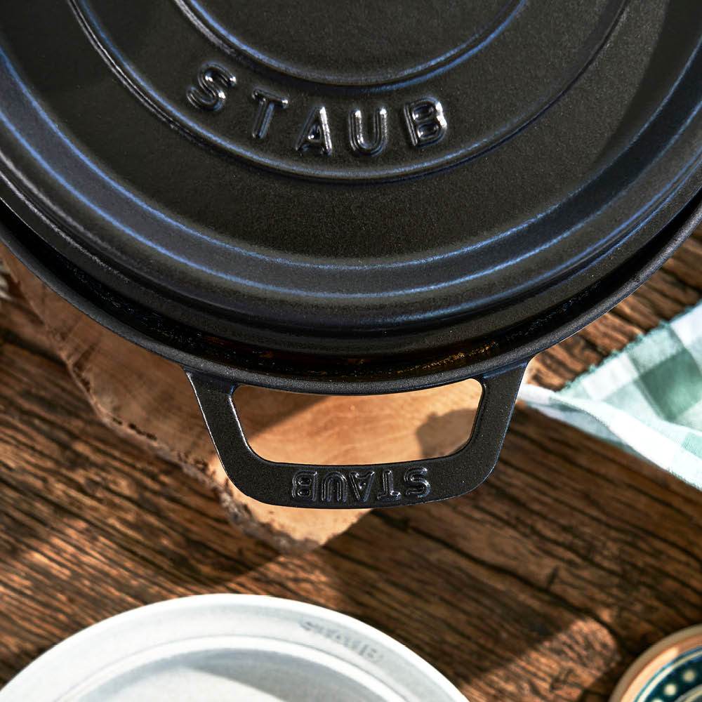 STAUB 家用珐琅锅铸铁锅焖炖锅 锁热保温 不挑炉灶 4QT 双色可选