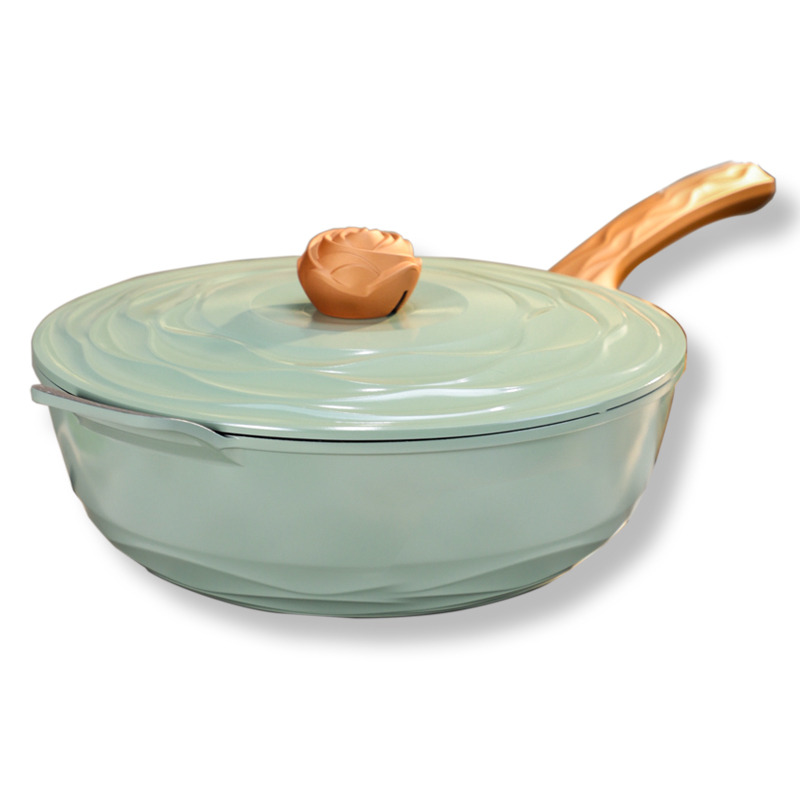 【已下架】Amercook阿米尔 森林之花系列麦饭石不粘锅炒锅电磁炉燃气通用 30cm炒锅