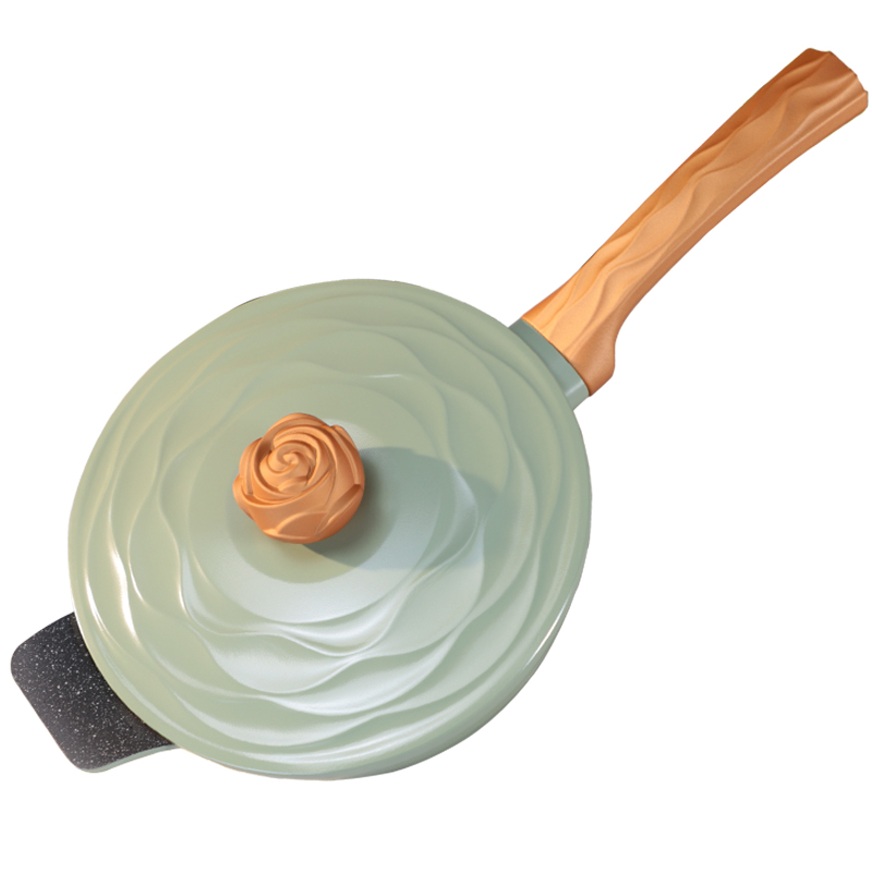 【下架】Amercook阿米尔 森林之花系列麦饭石不粘煎锅电磁炉燃气通用 24cm煎锅