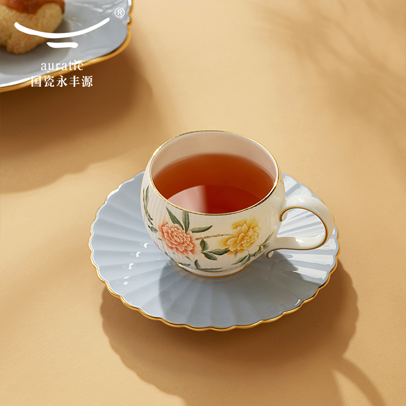 【中国直邮，时效10-15天】Auratic 国瓷永丰源月亮时光18头茶咖具