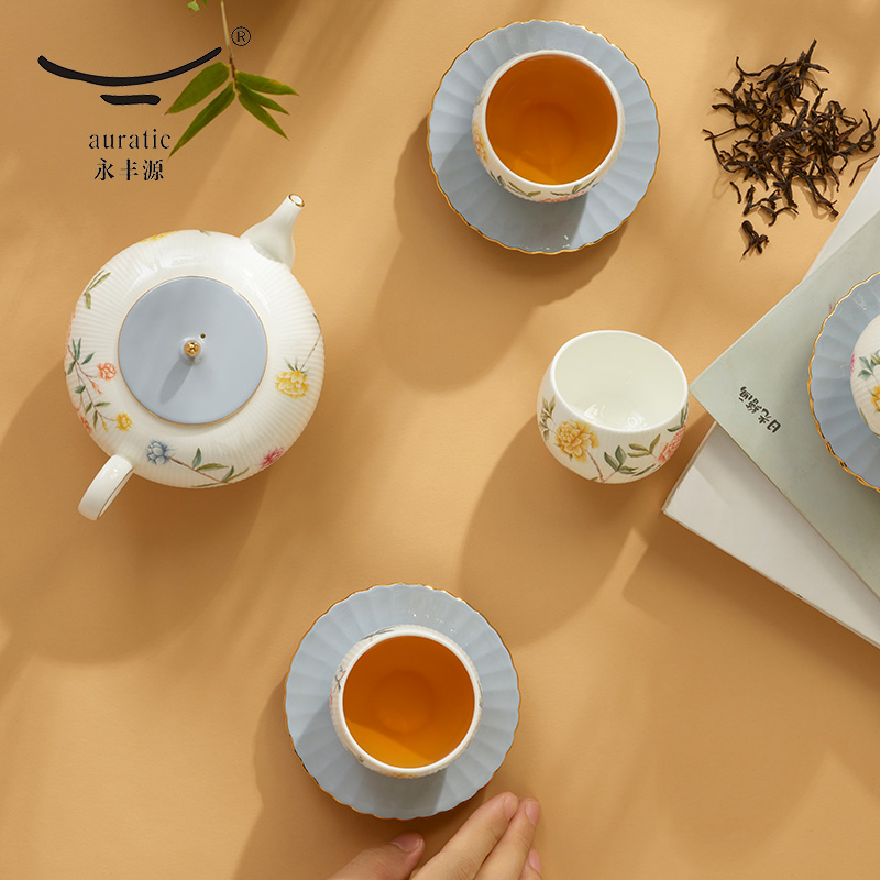 【中国直邮，时效10-15天】Auratic 国瓷永丰源月亮时光10头茶具