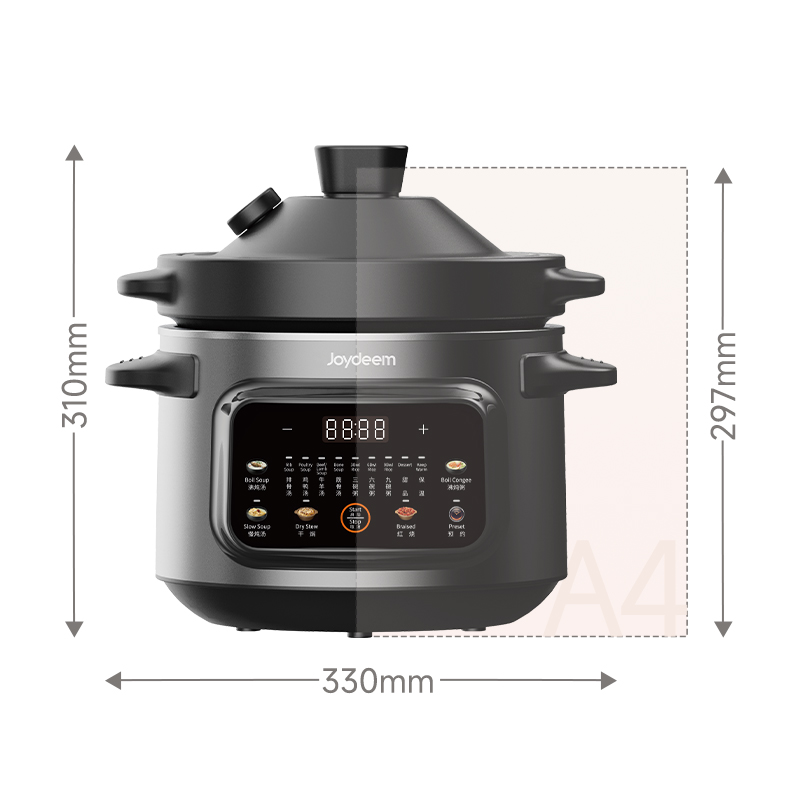 Joydeem 多功能电炖锅煲汤锅 DDG-A400 高温瓷防裂内胆 智能预约4L