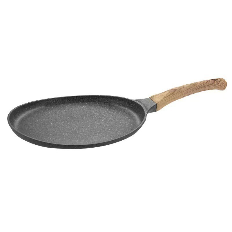 煎饼锅平底锅 可做披萨煎饼千层面皮 黑色 24cm