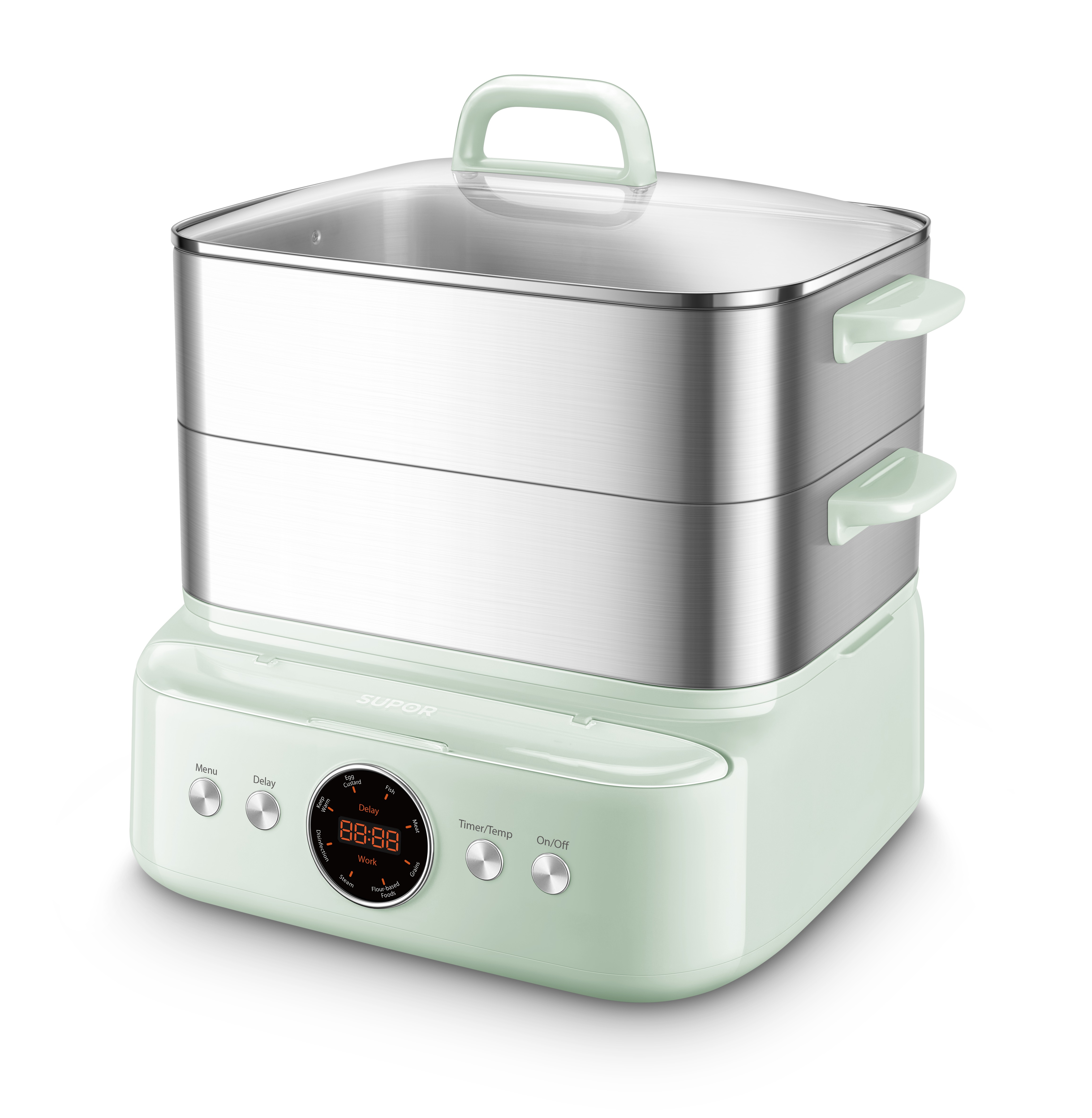 SUPOR苏泊尔 速沸精控电蒸锅 SM30D21US 不锈钢电蒸锅 智能预约定时16L