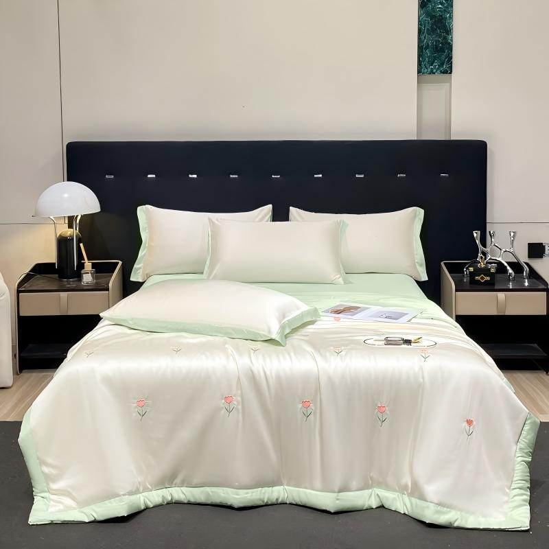 【中国直邮 时效6-10个工作日】Lullabuy凉夏 水洗冰丝刺绣雪山之花 夏凉被空调被(只含被子)
