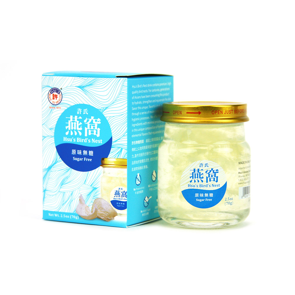 许氏（Hsu’s）南洋瓶装即食燕窝 三种口味组成 3件装 70g*6*3
