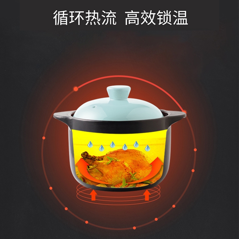 Songfa 松发陶瓷砂锅品鲜养味煲 SF-0204 天然优质陶瓷 高效锁温 4L 