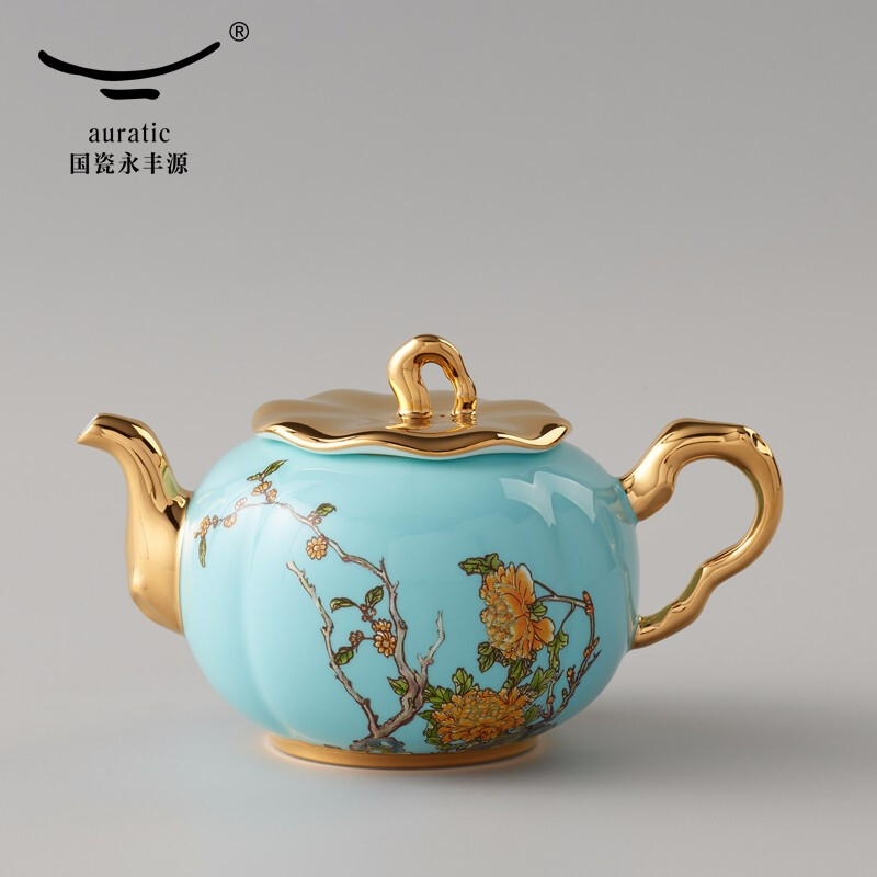 Auratic 国瓷永丰源夫人瓷 西湖蓝--6头茶具（300ml）
