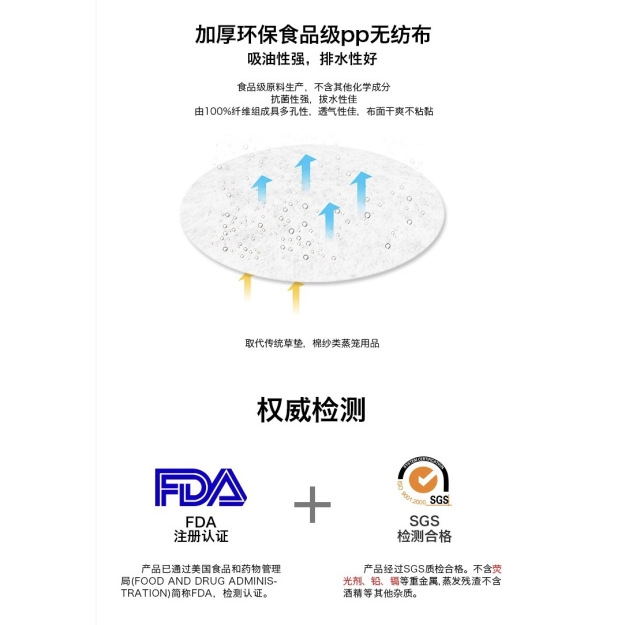 【包邮】Concord 高级吸油&蒸笼布 蒸锅/空气炸锅可用  三种尺寸可选