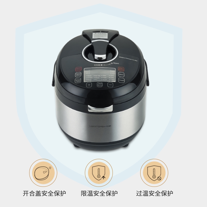 LeKITCHEN乐厨  家用智能电压力锅 LE-S6 全密封烹调 省时节能 6L