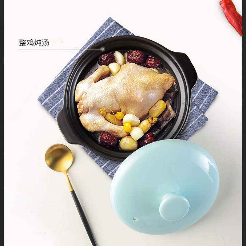 Songfa 松发陶瓷砂锅品鲜养味煲 SF-0204 天然优质陶瓷 高效锁温 4L 