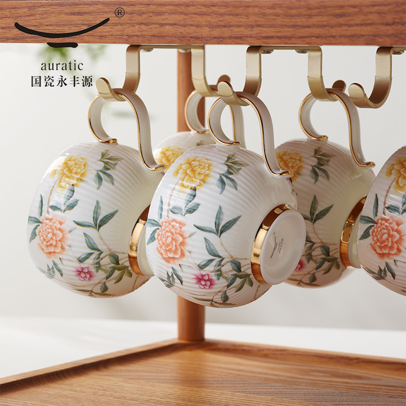 【中国直邮，时效10-15天】Auratic 国瓷永丰源月亮时光18头茶咖具