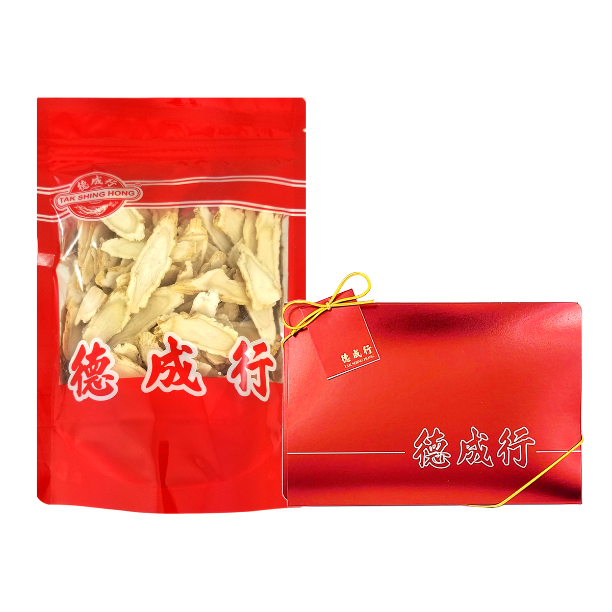 德成行 美国西洋参/花旗参 参片(袋装+礼盒) 特大 4oz/包 （三包装）