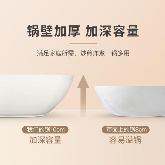 【已下架】卡特马克 木石系列八角炒锅麦饭石色不粘锅 煤气灶燃气电磁炉适用 30CM