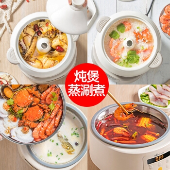 【下架】Bear小熊 家用多功能电汽锅电蒸锅 DQG-A30C1 天然陶瓷   蒸馏烹制  3L