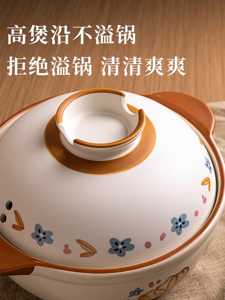 【不再补货】爱仕达砂锅煲汤炖锅煲汤煲仔饭砂锅家用陶瓷锅耐高温天仙煲燃气灶专用 4.5L