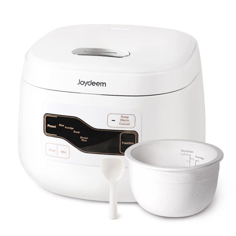 Joydeem 迷你电饭煲rice cooker small  陶瓷内胆 0氟电饭煲 立体加热 24小时预约 2L（4 cup）