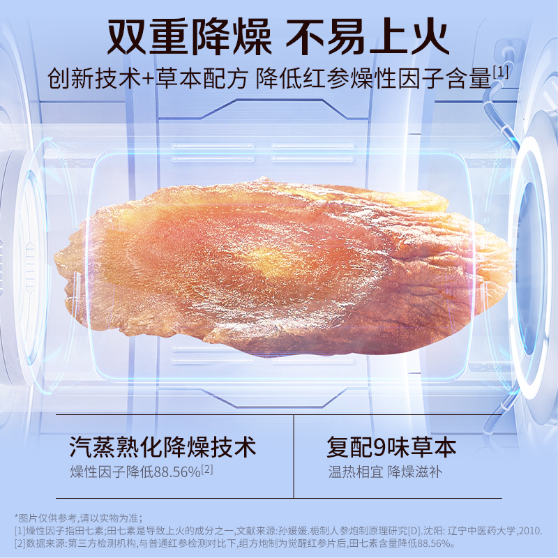官栈 贞观觉醒即食红参片礼盒 长白山人参滋补营养品礼补品 【即食红参片礼盒】清爽30mm 6g*5盒 （25片）