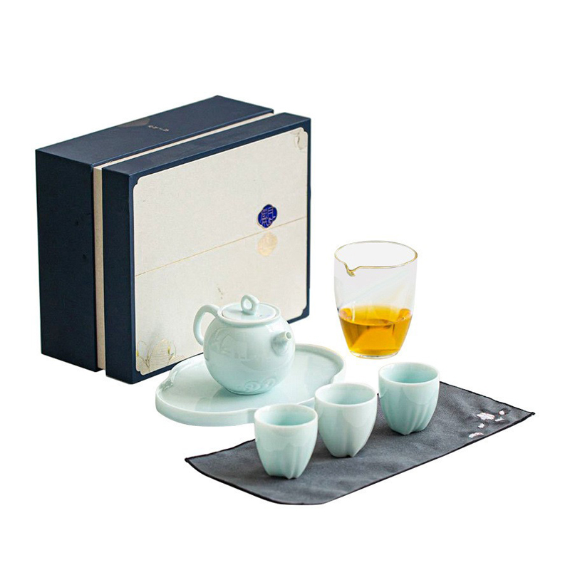 【缺货】北溪堂·月上海棠茶具套装 一壶三杯 礼盒包装 送礼首选