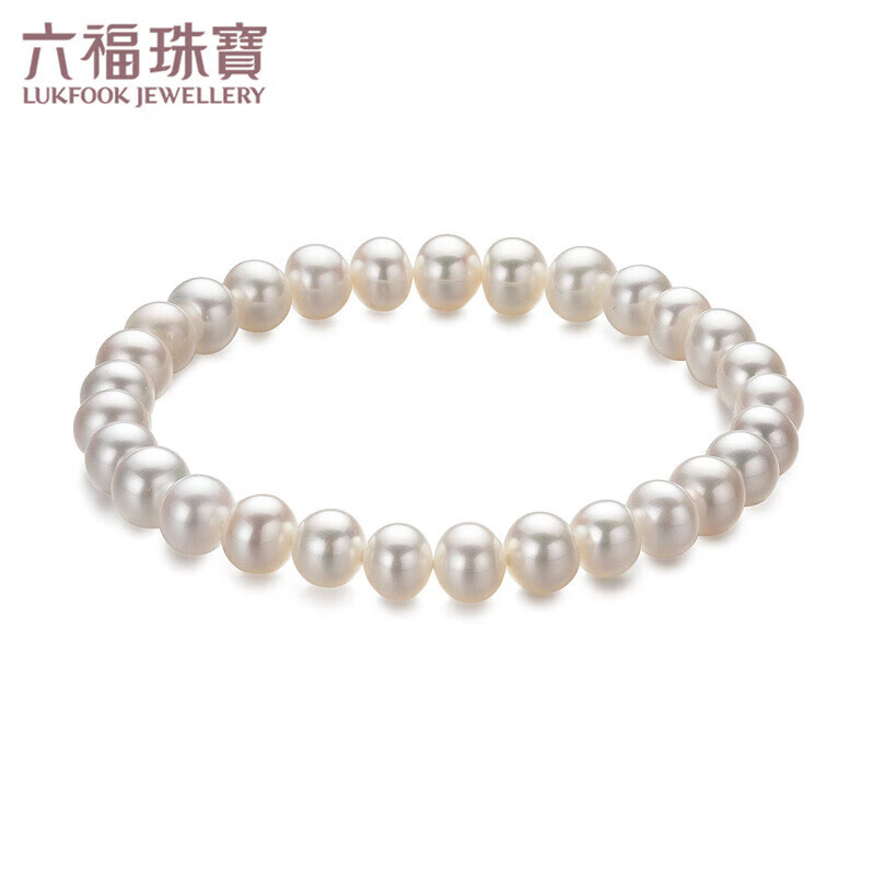 【中国直邮，时效10-15天】六福珠宝 淡水珍珠手链女款手饰F87ZZY001 总重7.02克