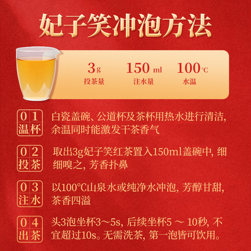 正山堂 正山小种特级红茶 妃子笑红茶 罐装50g