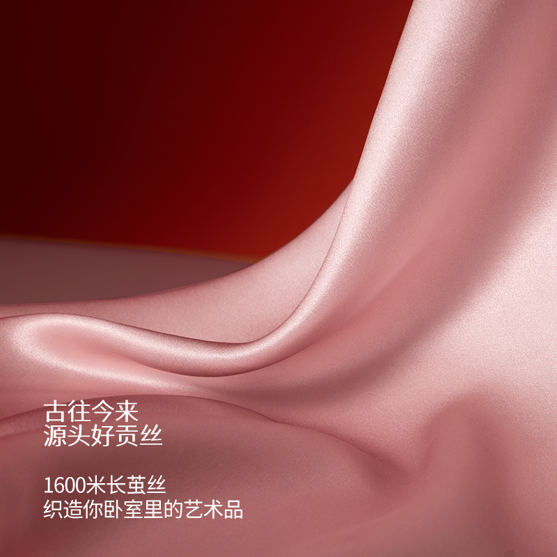 蚕花娘娘 100%桑蚕丝全真丝枕套 高档单人丝绸枕套 三色可选 74*48cm