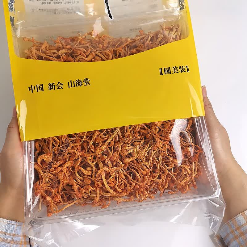 【中国直邮，时效5-12天】山海堂 有机蛹虫草金虫草花 干货菌菇 【家用】圆美 煲汤鲜甜250g