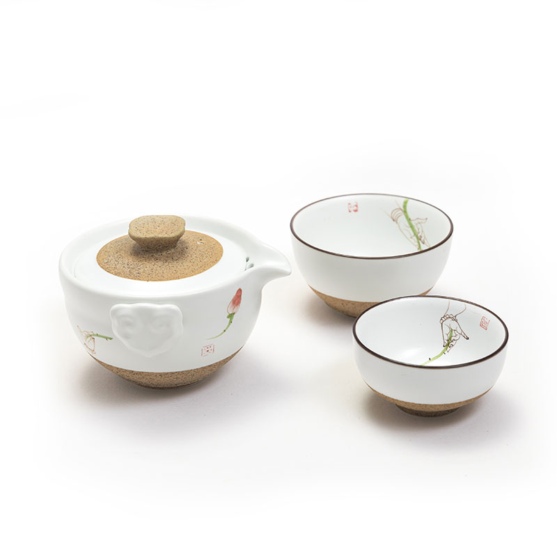 【中国直邮，时效10-15天】正山堂 沐荼 快客杯 茶具套装 便携式旅行茶具小套装随身户外露营快客杯  900205