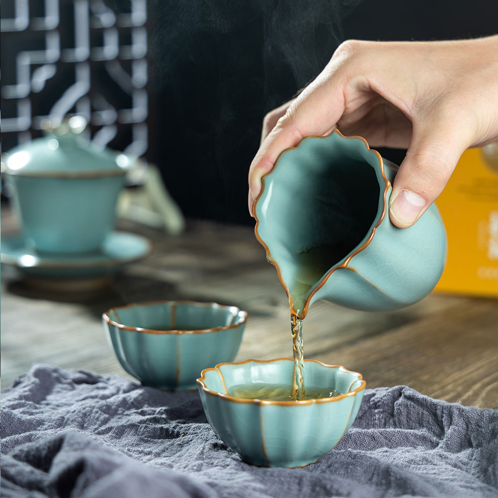 【中国直邮，时效10-15天】正山堂 汝窑公道杯茶杯 豆绿色