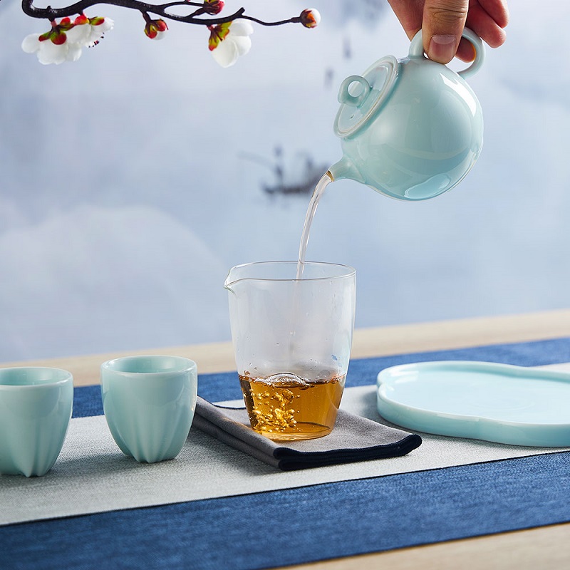 【缺货】北溪堂·月上海棠茶具套装 一壶三杯 礼盒包装 送礼首选