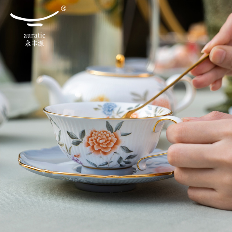 【中国直邮，时效10-15天】Auratic 国瓷永丰源月亮时光9头西式下午茶套具（2人位）