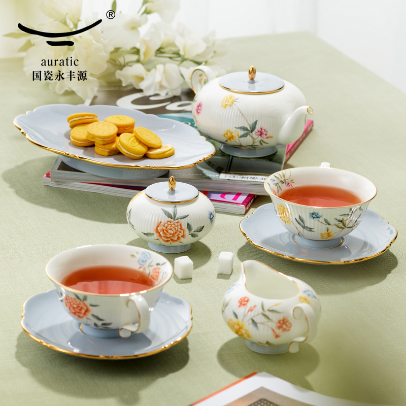 【中国直邮，时效10-15天】Auratic 国瓷永丰源月亮时光10头西式下午茶套具（2人位）