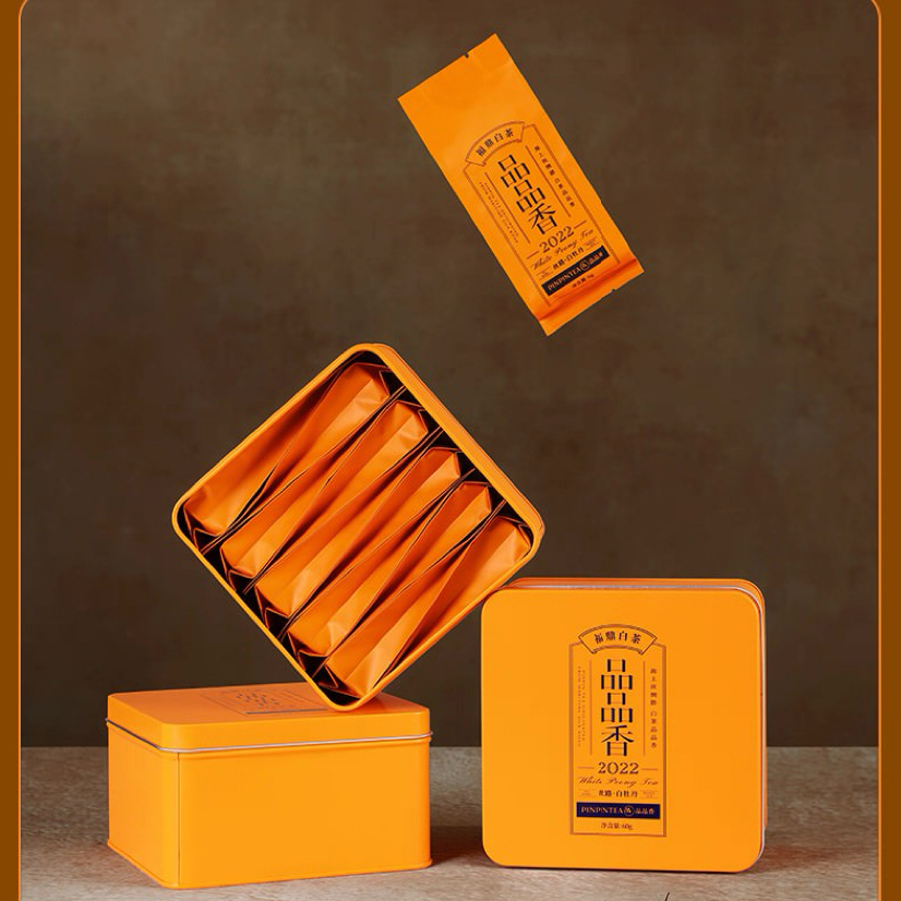 品品香茶叶 福鼎白茶丝路2022年老白茶白牡丹茶叶礼盒装120g