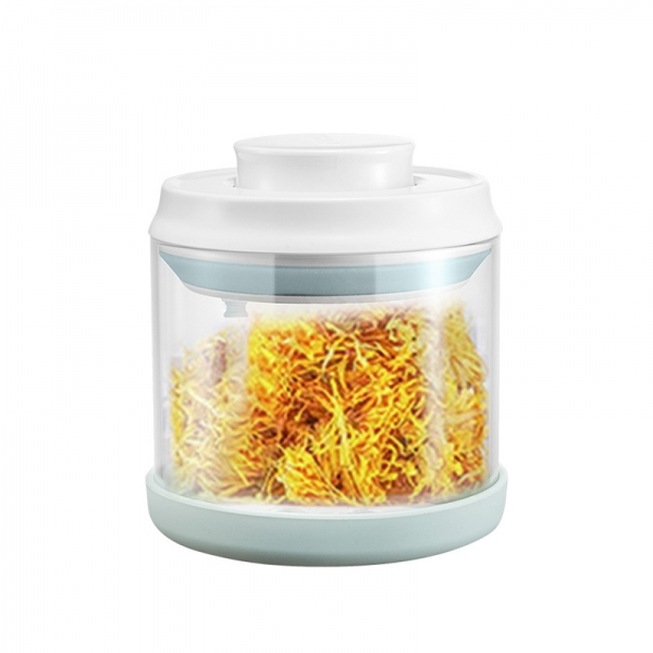 Joydeem 按压式密封罐储物罐 食品级玻璃 保鲜防潮 600ML