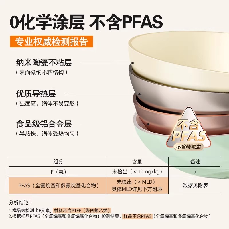 Amercook森林之花陶瓷0氟涂层不粘锅深煎锅平底锅家用煎牛排煎蛋锅 白山茶 25cm