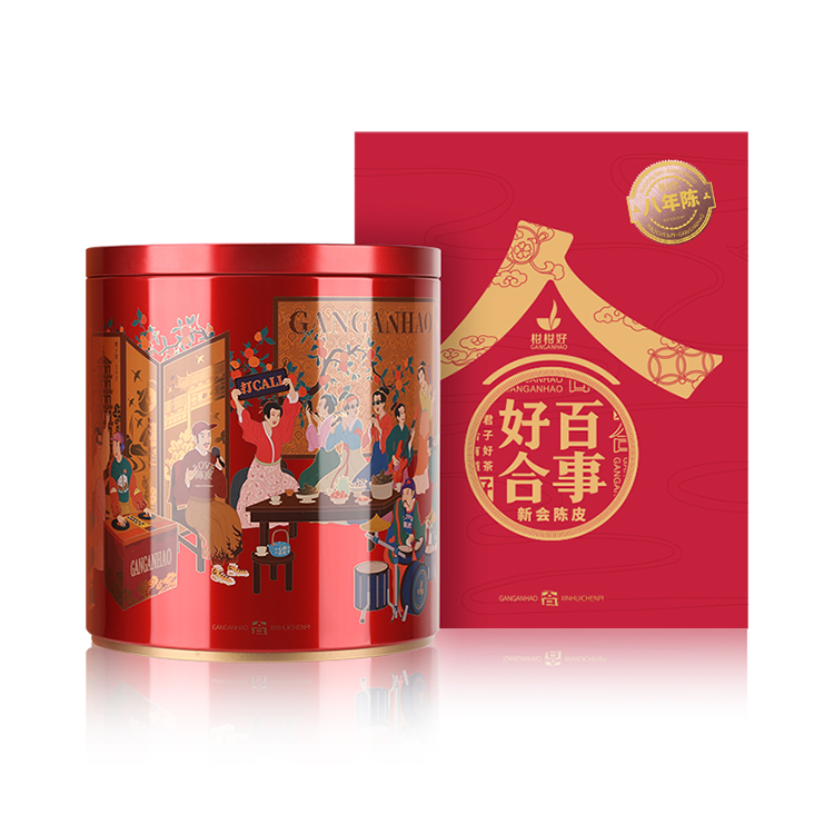 【中国直邮，时效5-12天】柑柑好 广东新会陈皮好合系列八年陈皮罐装200克礼盒装