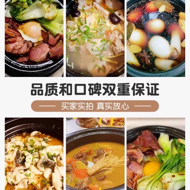 BEAR小熊砂煲 黄色 2.5L 家用砂锅 耐高温陶瓷锅 炖锅 燃气灶煲仔炖锅