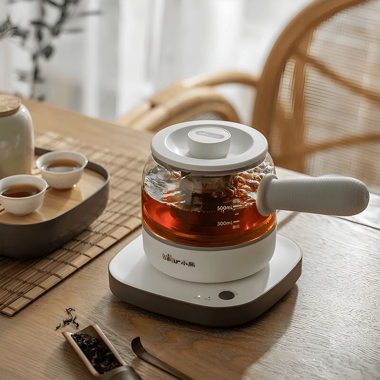 BEAR小熊 品茶小套装 茶具 电茶壶煮茶器 杯子*3 茶盘 0.5L  ZCQ-A05S2