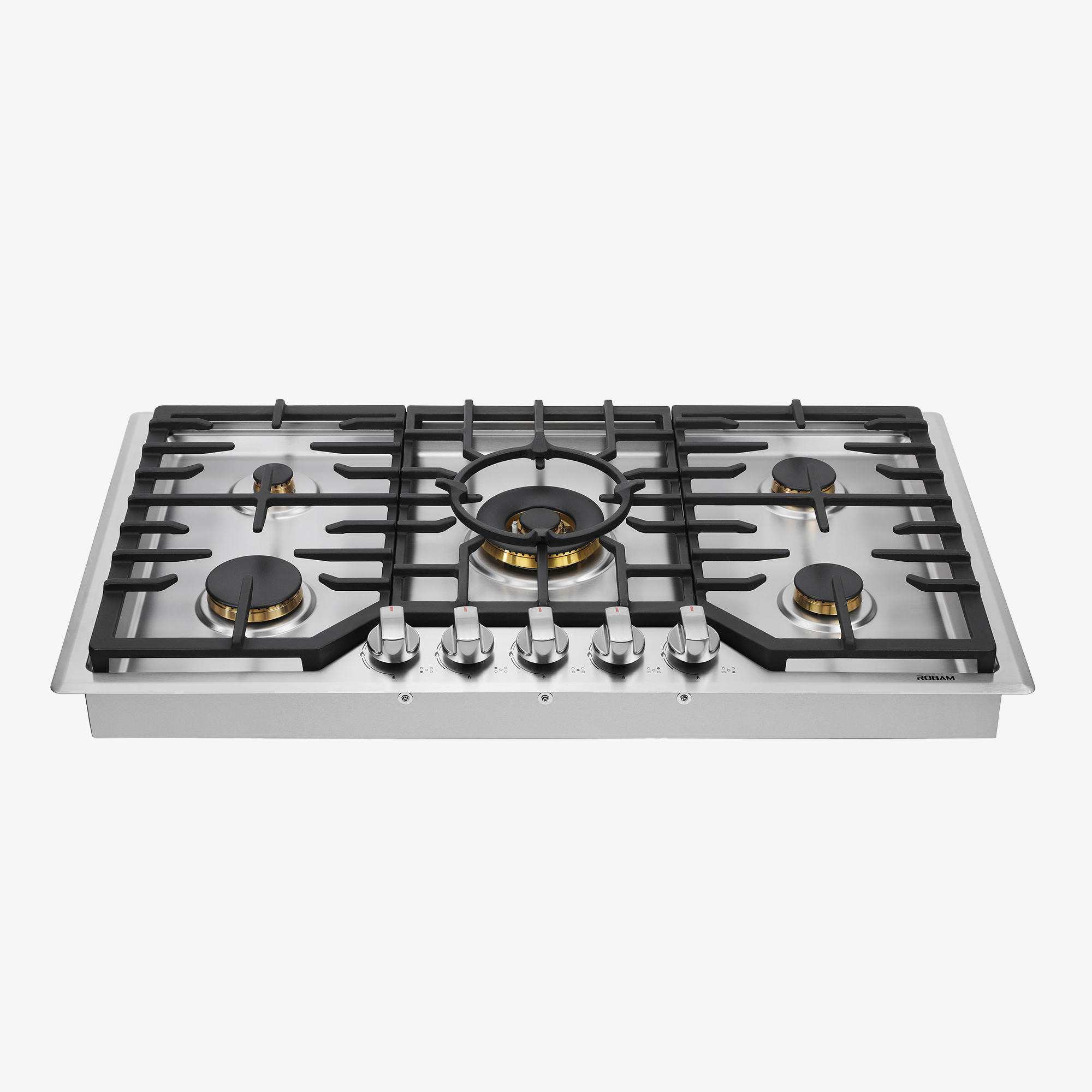 【有赠品】ROBAM老板 大火力五眼燃气灶G515 36英寸|双燃料（NG/LPG） 5炉布局极简设计 纯铜炉头 聚环猛火