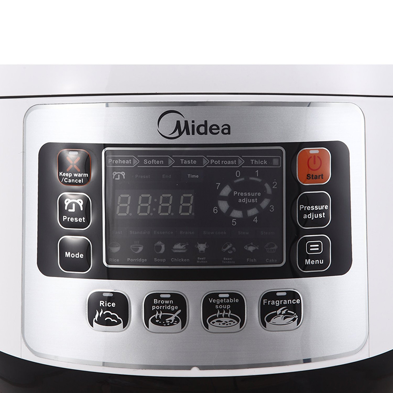 Midea 美的太极煲智能电压力锅5L MY-SS5033  大气时尚 全英文面板 不锈钢内胆