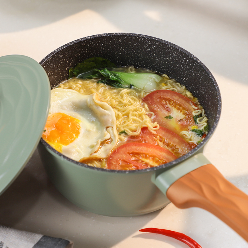 Amercook阿米尔 森林之花系列麦饭石不粘锅奶锅电磁炉燃气通用 18cm奶锅