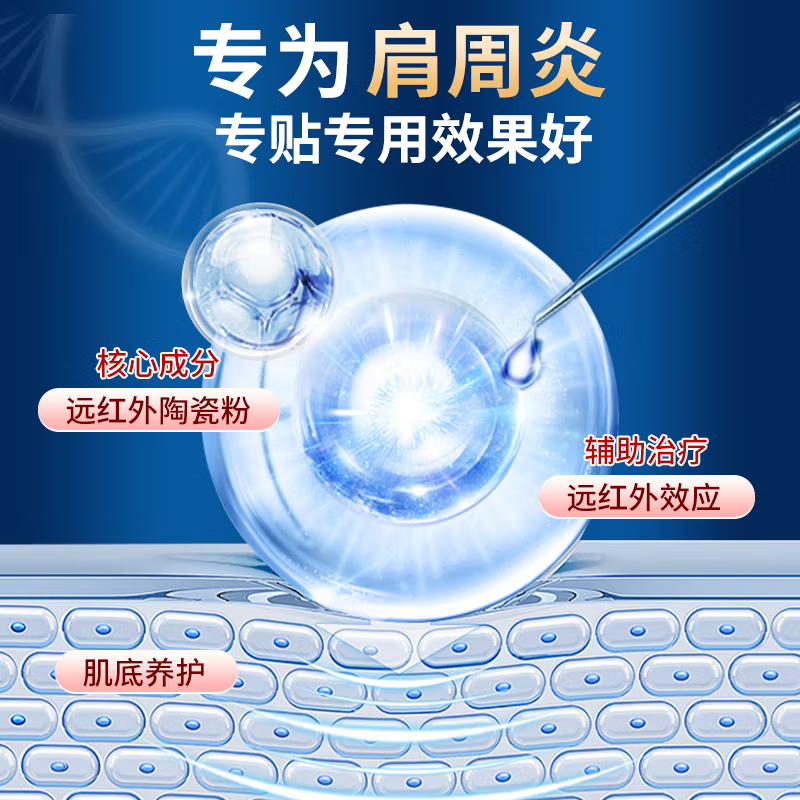 【中国直邮，时效5-12天】北京同仁堂肩周炎专用膏贴肩膀疼痛僵硬抬臂困难颈椎贴肩颈贴音药远红外理疗贴专用升级款8贴/盒-三盒装