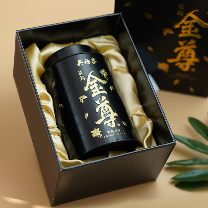 吴裕泰 茉莉花茶特种全芽茶叶茉莉绿茶新茶秘制九窨金尊纯芽花草茶礼品50g