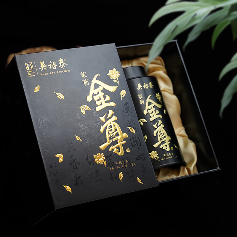 吴裕泰 茉莉花茶特种全芽茶叶茉莉绿茶新茶秘制九窨金尊纯芽花草茶礼品50g