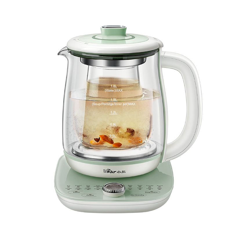 Bear小熊 多功能养生壶 全自动炖煮壶YSH-C18S2 柔炖细煮 双盖炖盅 1.8L