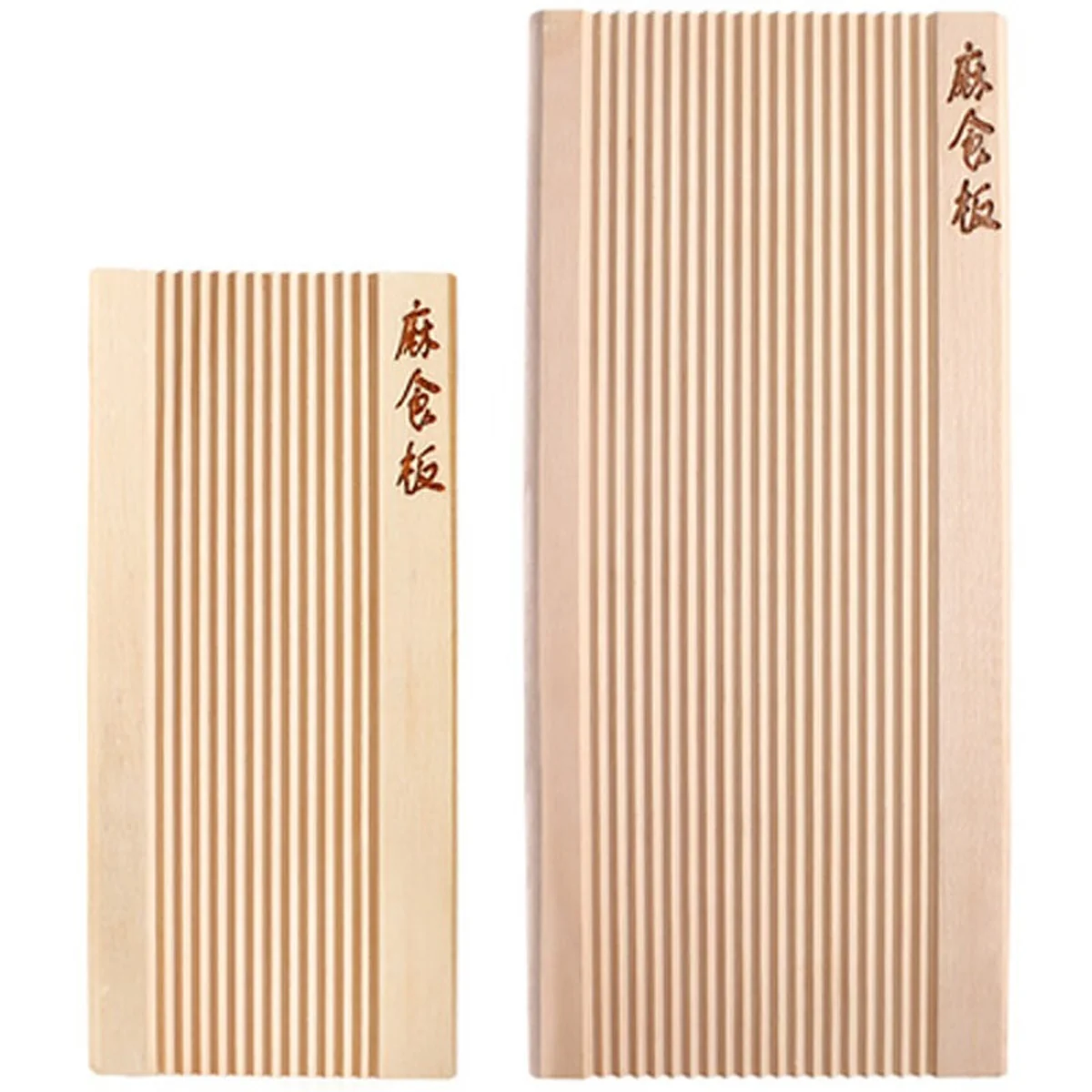 【中国直邮，时效10-15天】北格麻食板 猫耳朵面食工具 手工搓麻食板工具贝壳面模具纯实木 麻食板 大号1块+小号1块