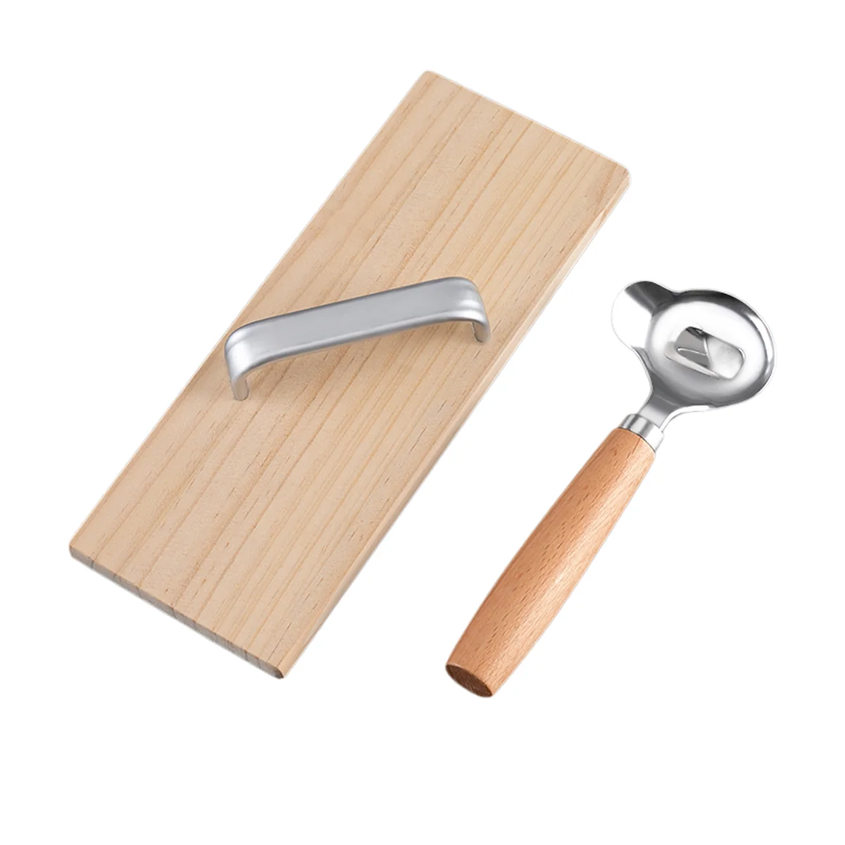 QIEYI New Shanxi Knife Shaved Noodle Knife Special Shaved Noodle Knife Household Stainless Steel Shaved Noodle Artifact Noodle Shop Tool Wooden Handle Shaved Noodle Knife (Large) + Bracket