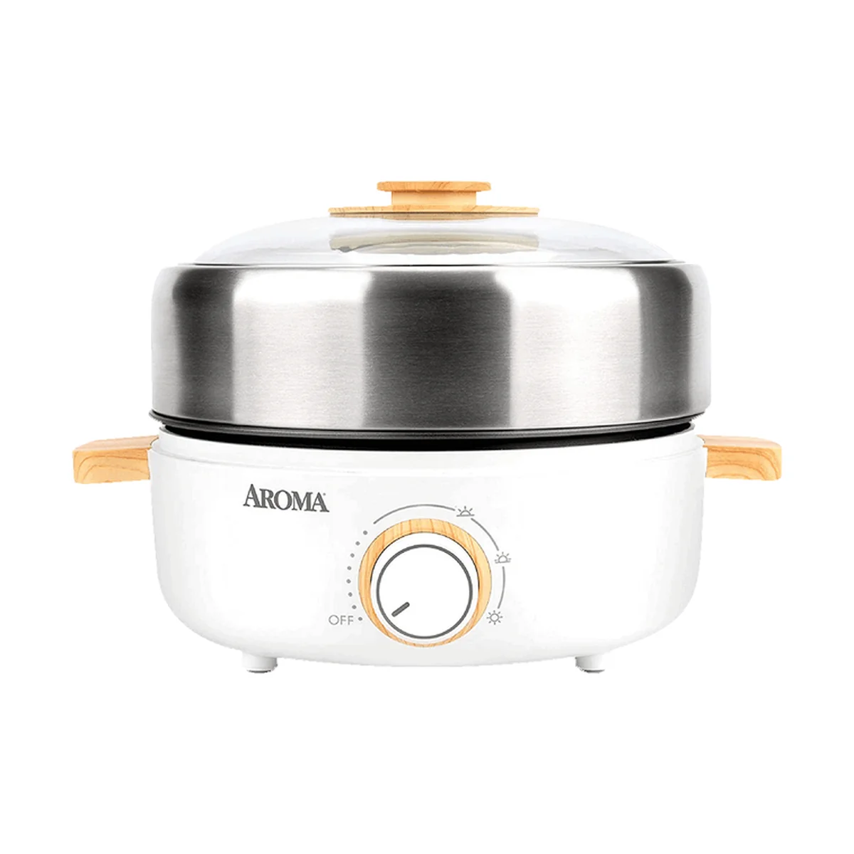 Aroma shabu-shabu all-in-one hot pot and barbecue multi-functional cooking pot AMC-130 2.5L capacity, shabu-shabu and grilling as you like